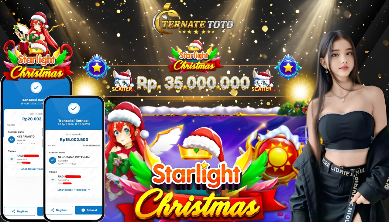 TERNATETOTO - JACKPOT STARLIGHT CHRISTMAS Rp. 35,000,000,-
